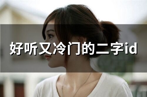 好听又冷门的二字id(精选84个)