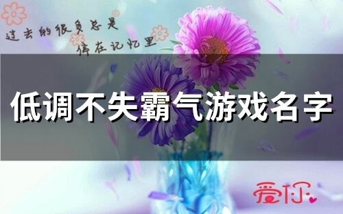 低调不失霸气游戏名字(93个)