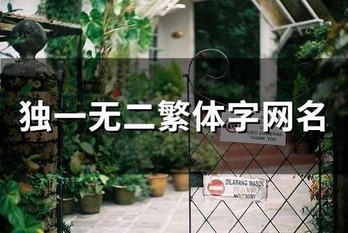 独一无二繁体字网名 稀有繁体字网名