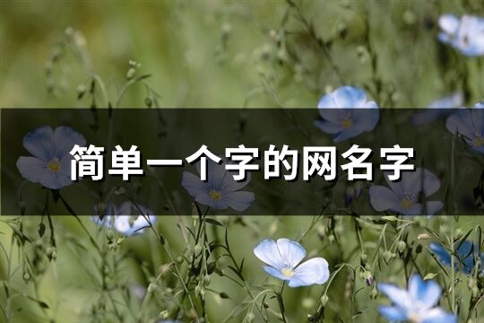 简单一个字的网名字(263个)