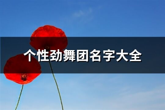 个性劲舞团名字大全(精选528个)