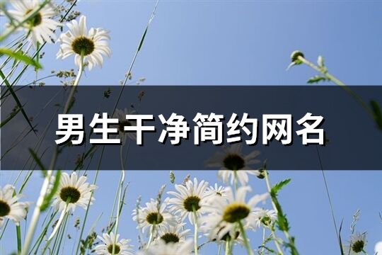 男生干净简约网名(优选869个)