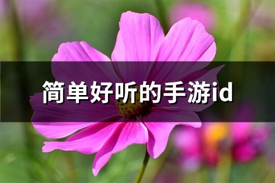 简单好听的手游id(共64个)