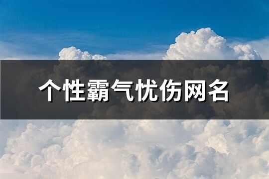 个性霸气忧伤网名(精选124个)