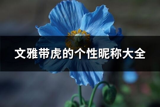文雅带虎的个性昵称大全(120个)