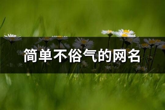 简单不俗气的网名(共251个)