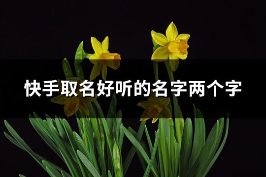 快手取名好听的名字两个字(精选778个)