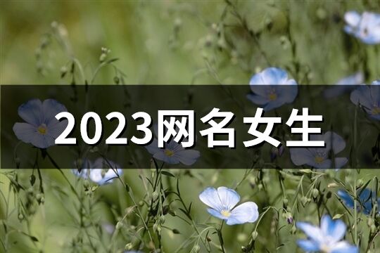 2023网名女生(精选2155个)