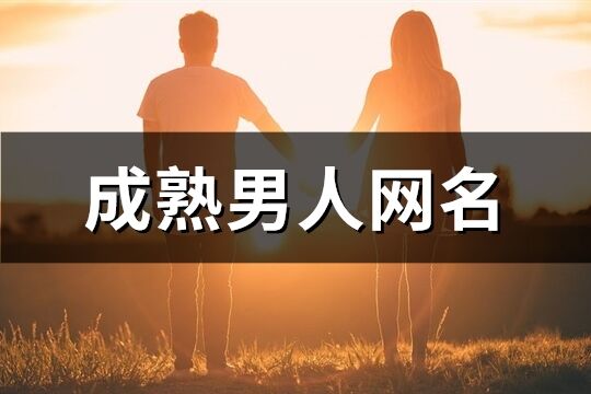 成熟男人网名(700个)