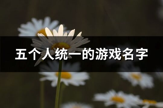 五个人统一的游戏名字(共179个)