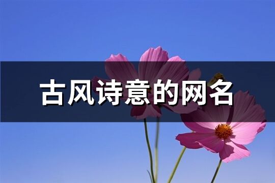 古风诗意的网名(优选219个)