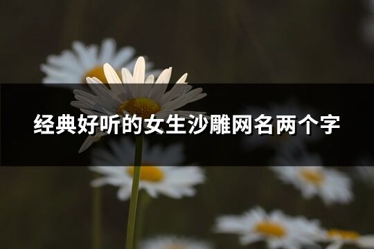 经典好听的女生沙雕网名两个字(92个)