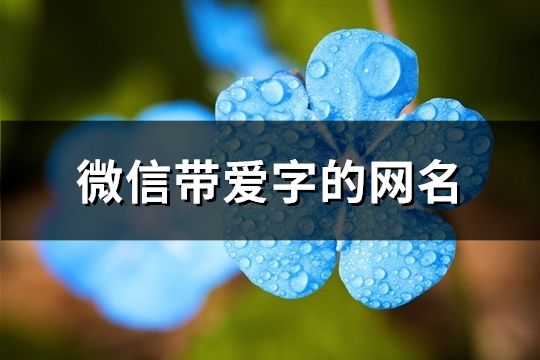 微信带爱字的网名(精选349个)