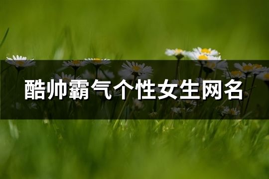 酷帅霸气个性女生网名(713个)