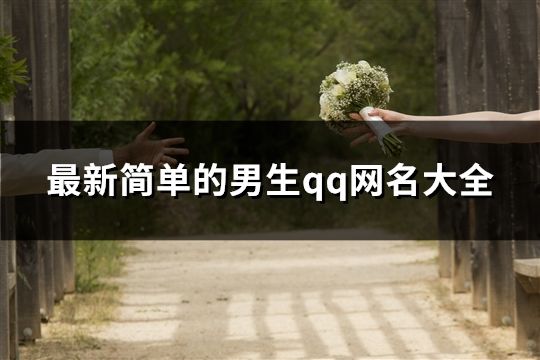 最新简单的男生qq网名大全(1016个)