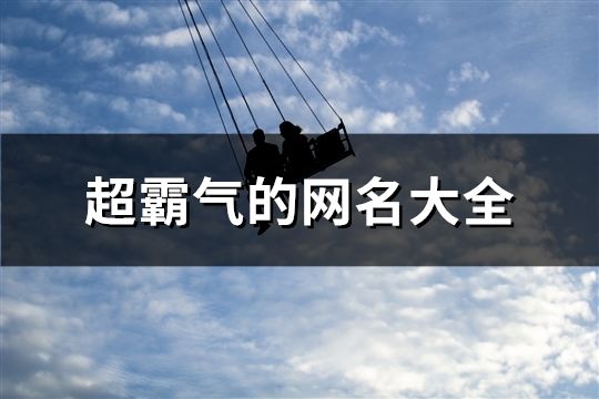 超霸气的网名大全(共815个)